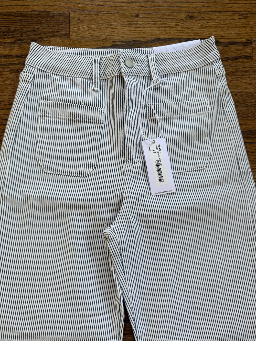 New with tags. Just Black White and Black Pinstripe Wide Leg Pants - Picture 2 of 9